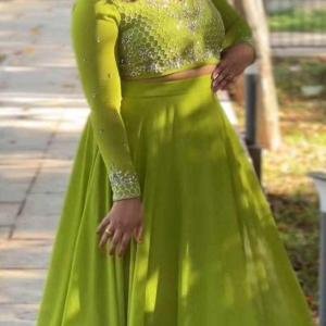 Fox Georgette Lehenga