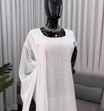 Elegant Ethnic Wear White Dress