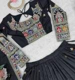 New Designer Party Wear Black Lehenga