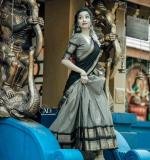 Grey Kanjiveram Silk Zari Lehanga