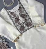 Elegant Ethnic Wear White Dress