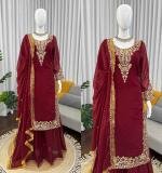 Premium Designed Maroon Dress