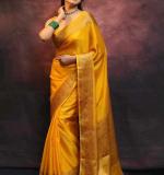 MF 2090 BEAUTIFUL BANARASI SOFT LITCHI SILK CLOTH SAREE