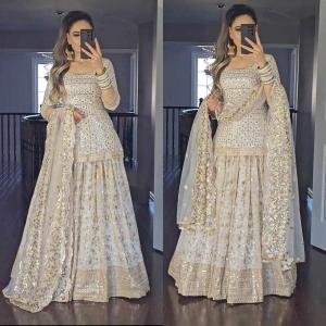 Faux Georgette Party Wear Dress