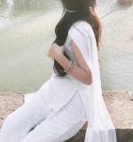 Elegant Ethnic Wear White Dress