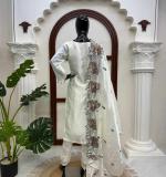 Elegant Ethnic Wear White Dress