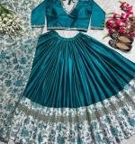 Blue Sequence Work Lehenga