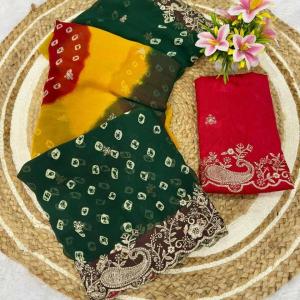 PIYU P1092 MANGO MULTI SAREE