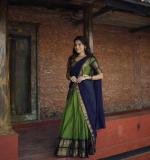 Green Kanjiveram Silk Zari Lehanga