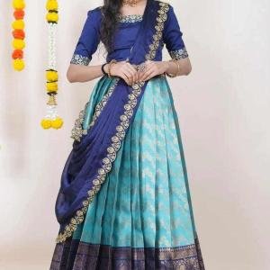 Kanjiveram Silk Zari Lehanga Banarashi Silk Duppta