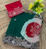 PIYU P1094 LADDU MANGO GREEN SAREE