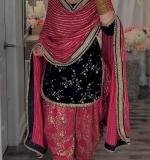 Pink Top Dhoti Salwar and Dupatta