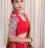 Red Kalamkari Print Lehenga