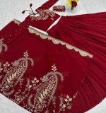 Heavy Embroidery Coading Sequence Work Lehenga