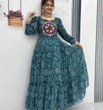 Bandhani Print Gown