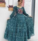 Bandhani Print Gown