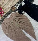 Party Wear Look Top Dhoti Salwar and Dupatta