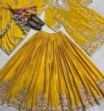 Yellow Heavy Chinnon Dress