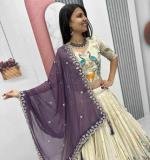 Wedding Wear Beautiful Lehenga With Dark Wine Dupatta