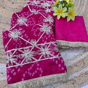 Star Gota Work Saree