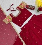 Georgette embroidery sequence work Lehenga