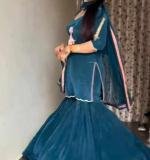 Natural Crep With Heavy Embroidery Work Dress