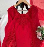 New Occasional Wear Red Color Dress