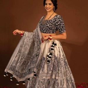 Cotton kalamkari print Lehenga