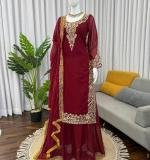 Premium Designed Maroon Dress
