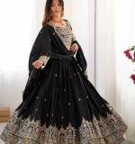 New Designer Party Wear Black Lehenga
