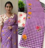 KPW 373 New Beautiful Checks Type Of Digital Printed Saree
