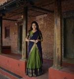 Green Kanjiveram Silk Zari Lehanga