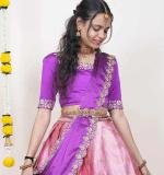 Pink Kanjiveram Silk Zari Lehanga