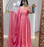 Heavy Embroidery Sequence Work Gown