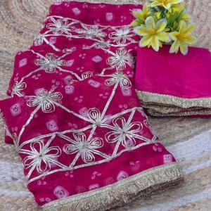 Star Gota Work Saree