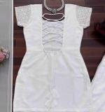 Elegant Ethnic Wear White Dress