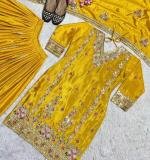 Yellow Heavy Chinnon Dress