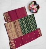 Green Kanjiveram Silk Zari Lehanga
