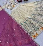 Wedding Wear Beautiful Lehenga With Wine Dupatta