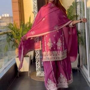 Pink Heavy Chinnon Dress