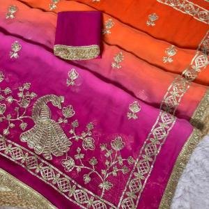 Mor Gota Designer Saree
