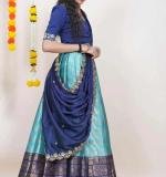 Kanjiveram Silk Zari Lehanga Banarashi Silk Duppta