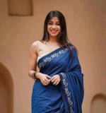KPW 366 Beautiful Digital Printed Blue Saree
