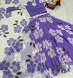 Purple Fox Georgette Lehenga