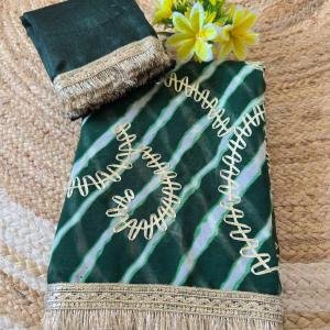 New Leheriya Gota Work Saree