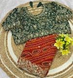 PIYU P1099 RED MANGO-2 SAREE