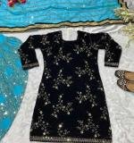 Blue Top Dhoti Salwar and Dupatta