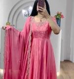 Heavy Embroidery Sequence Work Gown