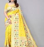KPR 295 SOFT LITCHI SILK CLOTH YELLOW SAREE