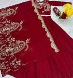 Heavy Embroidery Coading Sequence Work Lehenga